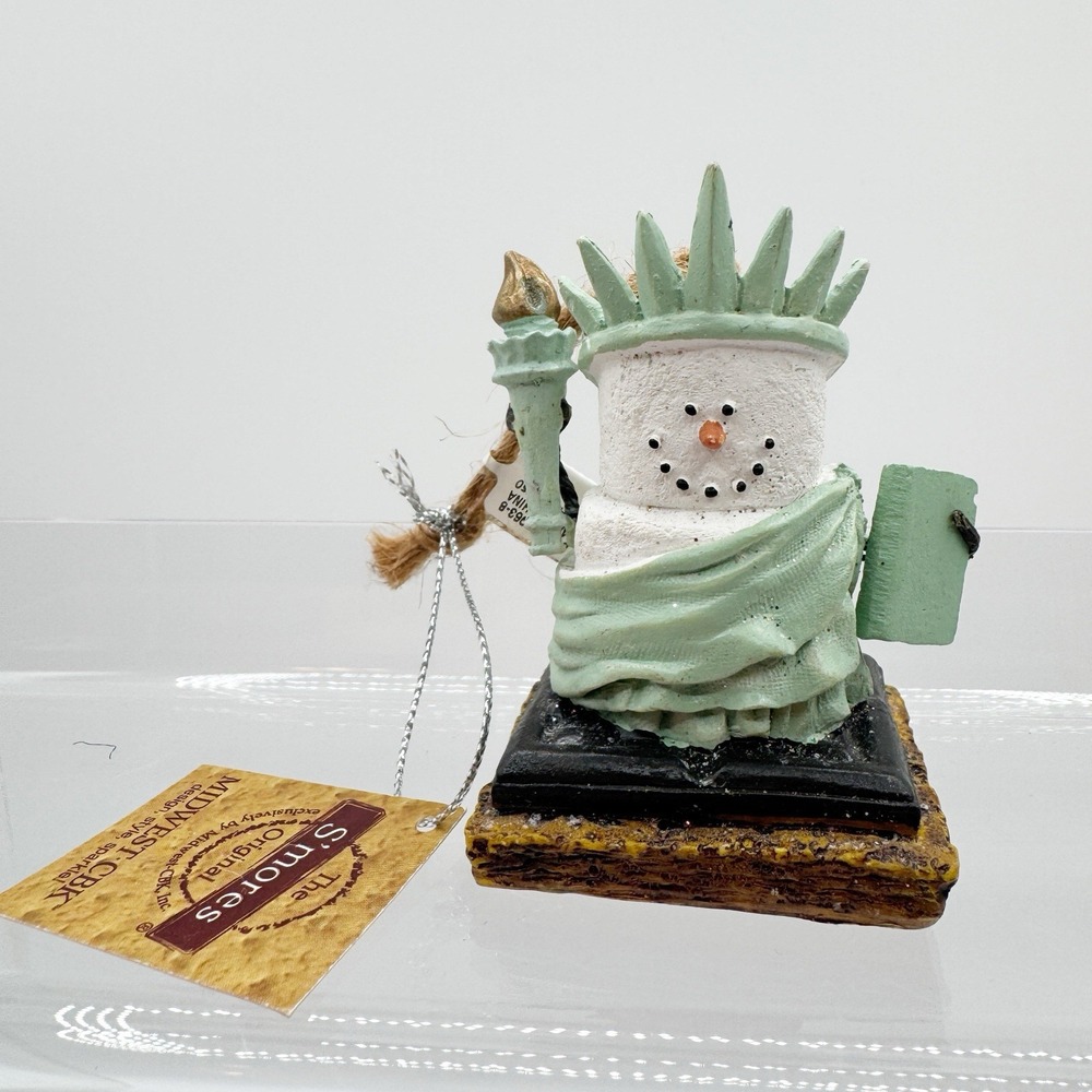2011 The Original S'mores Midwest Statue Of Liberty Snowman Christmas Ornament